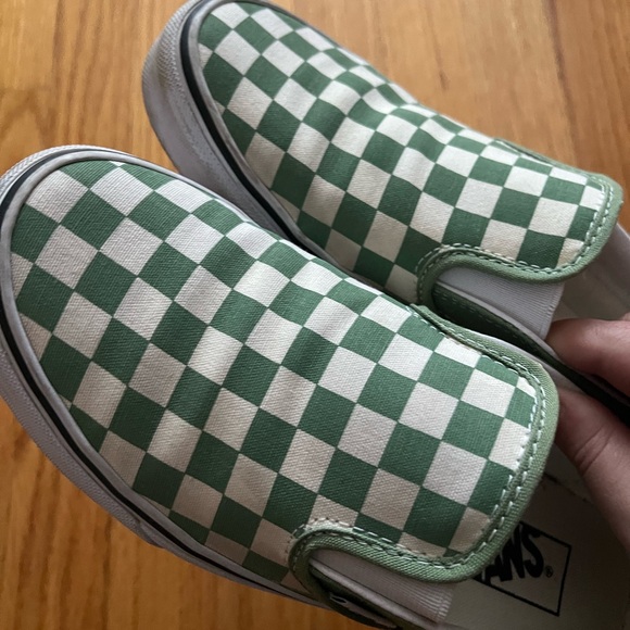 Green checkered slip on Vans - Picture 5 of 8